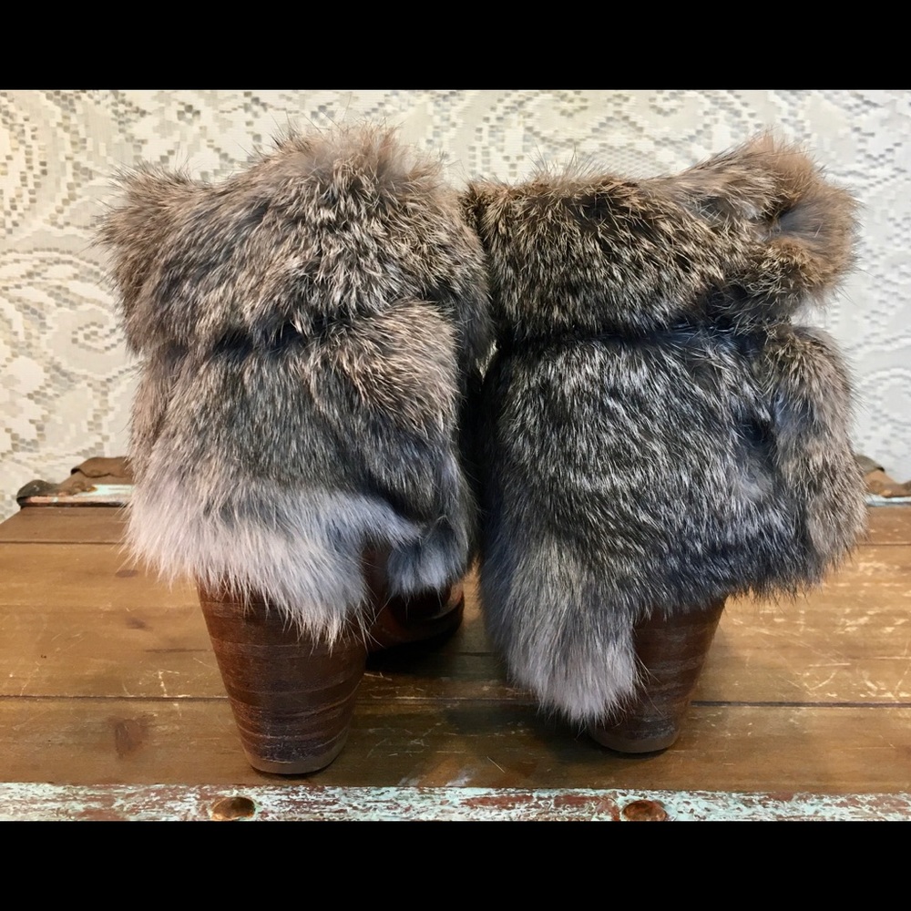 Miss Capezio Rose Ankle boots with fur size 6 1/2 - Picture 6 of 8